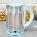 Чайник электрический 1,8л SA-2147BL нерж голубой