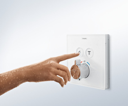 ShowerSelect Glass Термостат ShowerSelect для двух потребителей, стеклянный, СМ (белый)15738400