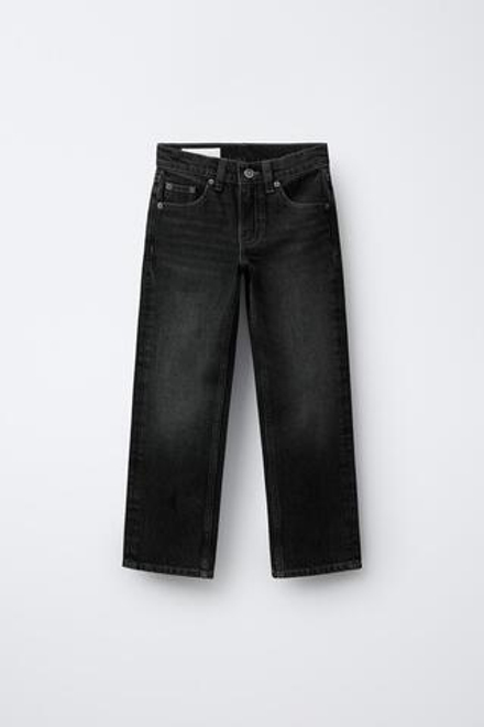 ZARA ДЖИНСЫ STRAIGHT-LEG, ЧЕРНЫЙ