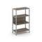 Shelf System Односекционный стеллаж трехярусный SN.STM-311 Вяз Благородный/Металл Серый 810*400*1246