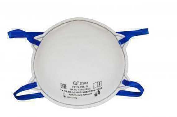 Респиратор О2 2102, FFP2, без клапана  (аналог 3M 8102)