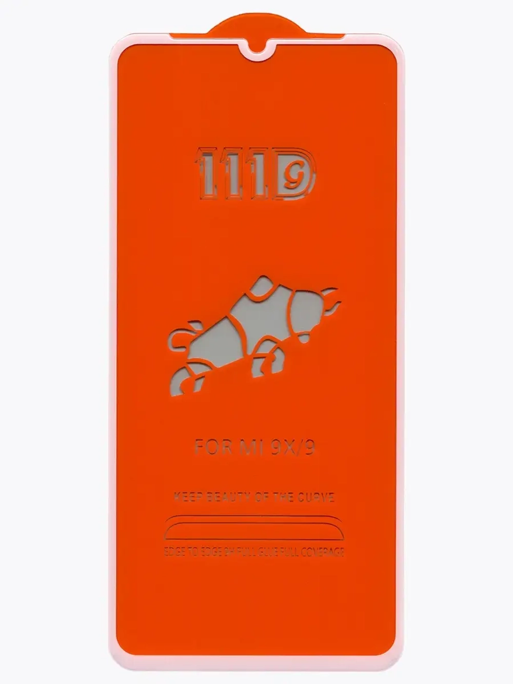 Защитное стекло Glass для Xiaomi Mi 9/ Mi 9 Lite/ Mi 9 Explorer, полный клей 111D, белая рамка
