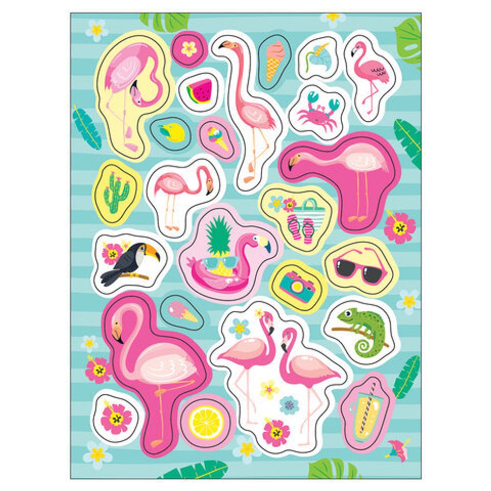 Альбом наклеек "100 наклеек. Фламинго", Росмэн, 37303