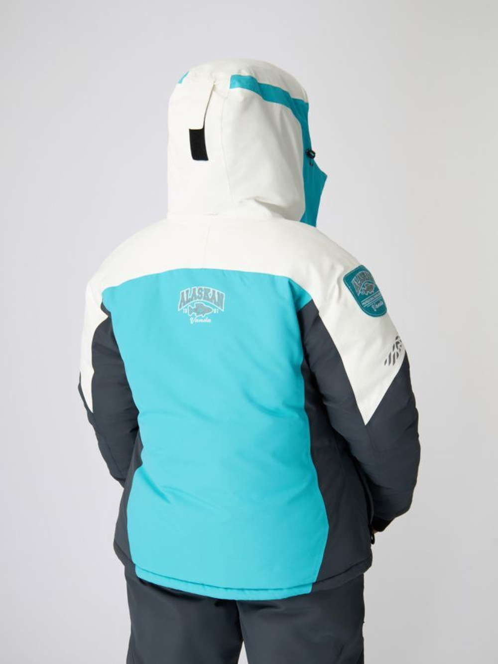 Костюм зимний женский Alaskan Vanda M белый/голубой/серый (куртка+полукомбинезон)