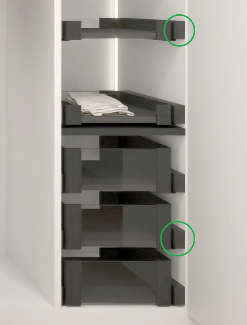 Проставка  450 мм для полки Конеро, 25x453x69 мм, цвет ЧЕРНЫЙ (2386827818)