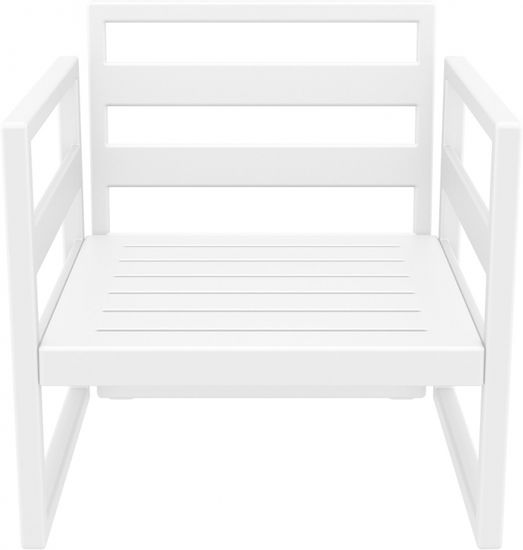 Кресло  уличное пластиковое с подушками Mykonos бежевое