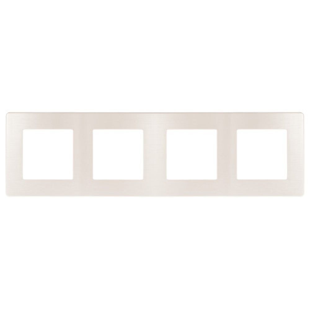 Рамка для розеток и выключателей ЭРА Серия 12 12-5104-15 на 4 поста, Сатин, перламутр