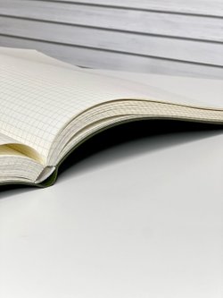 Блокнот А4 200л. (400страниц) в клетку без рамки Темно зеленый (К44-515КБР)