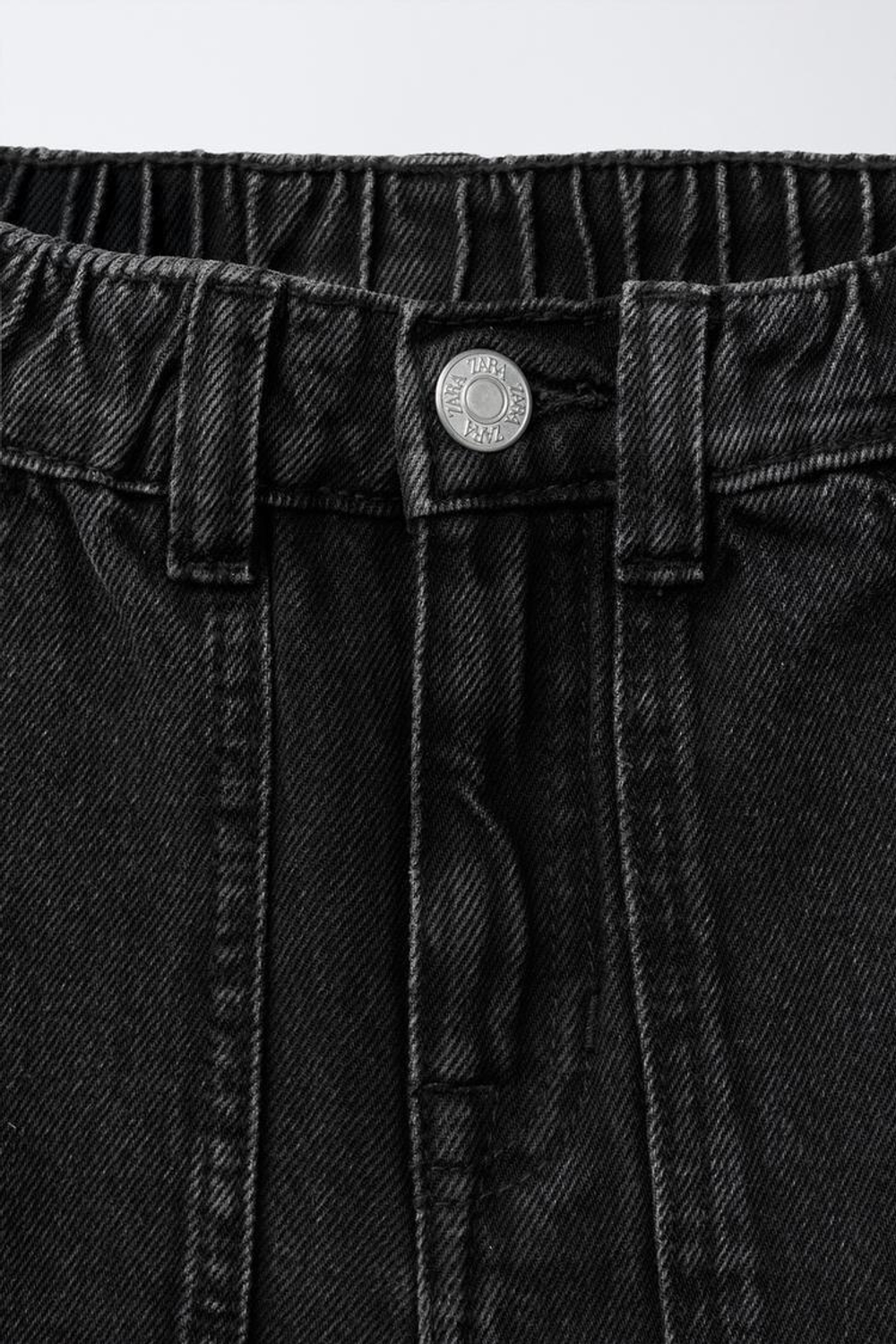 ZARA ДЖИНСЫ BAGGY С КАРМАНАМИ, ЧЕРНЫЙ