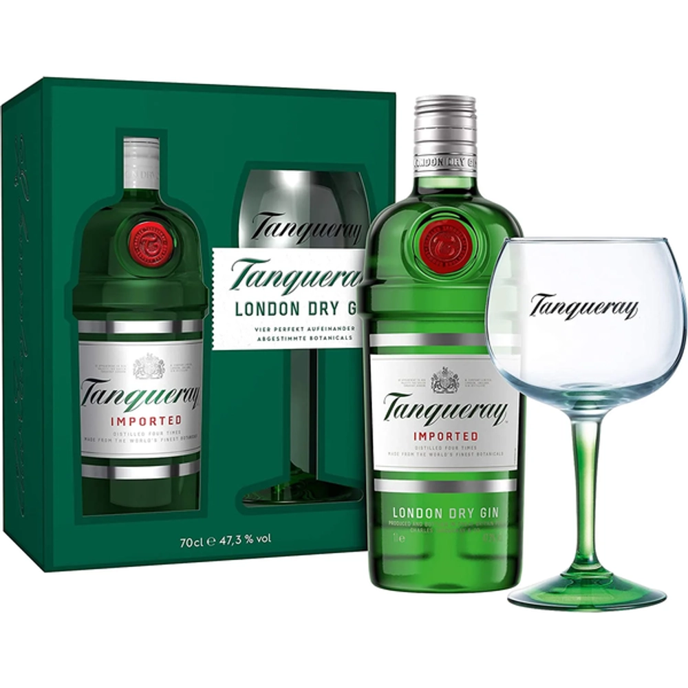Tanqueray London Dry Gin + 1 Glass GiftPack
