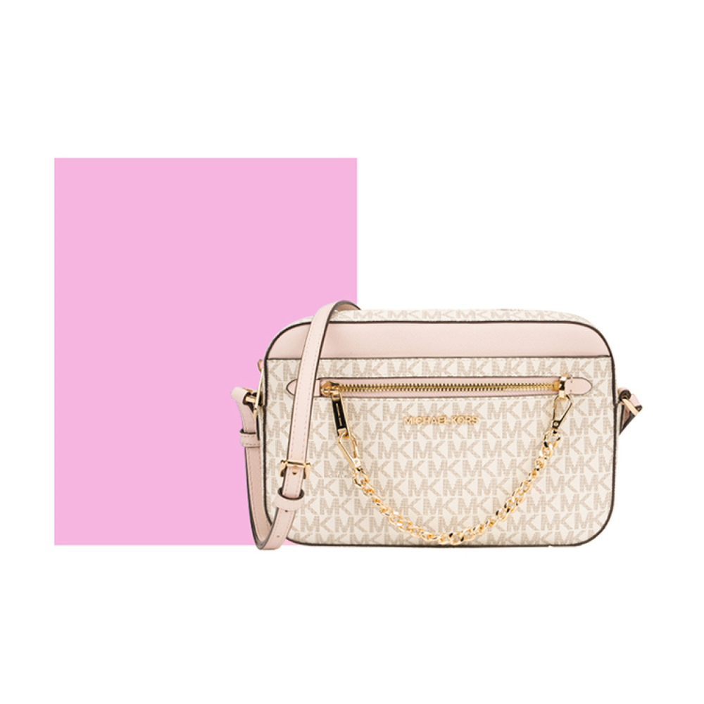 Сумка MICHAEL KORS MK Jet Set LOGO PVC, 35S1GTTC9B-PWD-BLSH-MLT