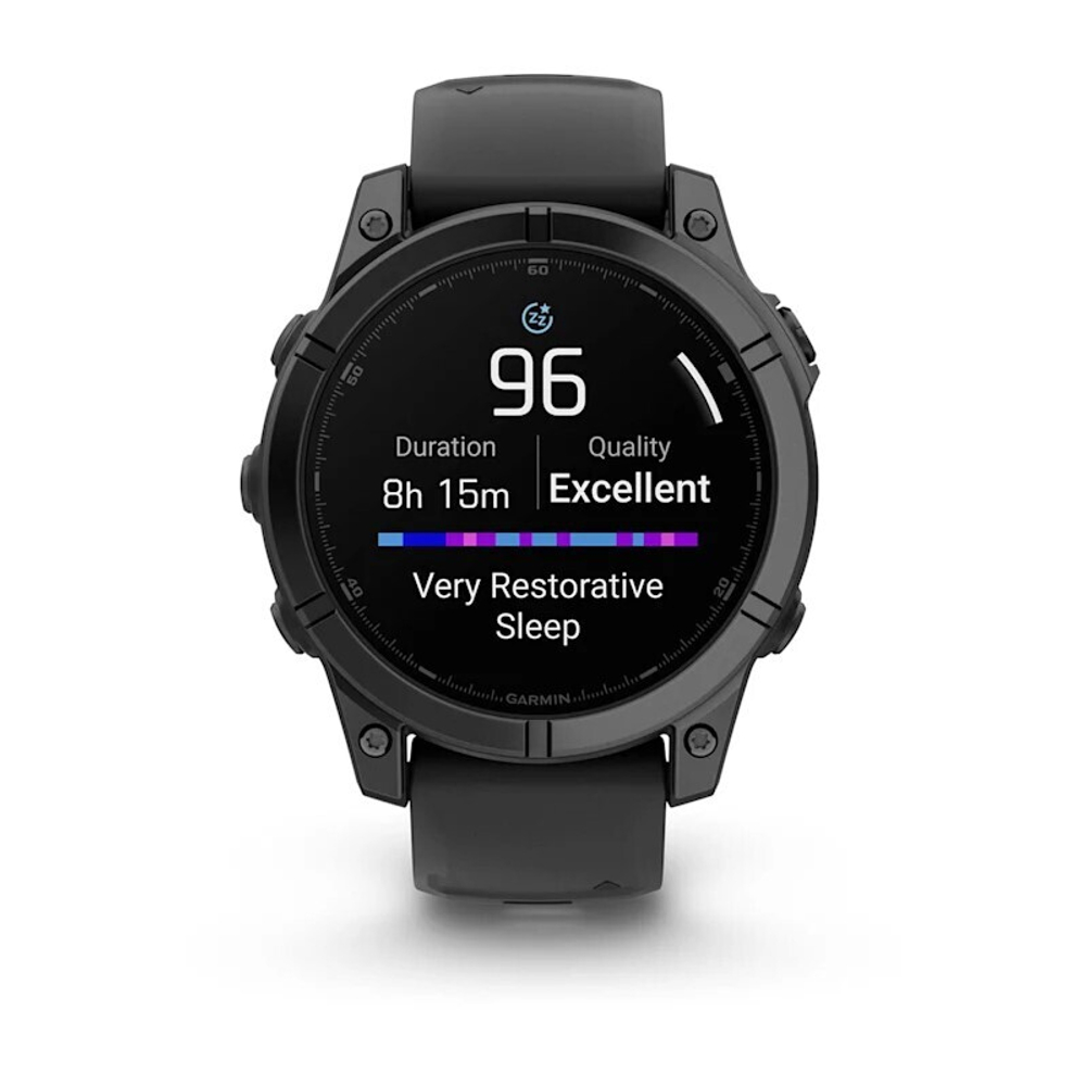 Умные часы Garmin Fenix E, 47 мм, AMOLED, Slate gray steel with black silicone band