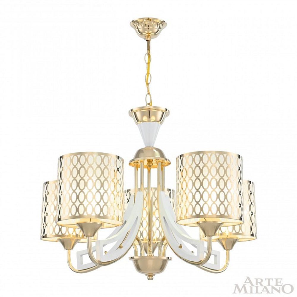 Подвесная люстра Arte Milano Florentia-3387 303387/5 Wh/Gd