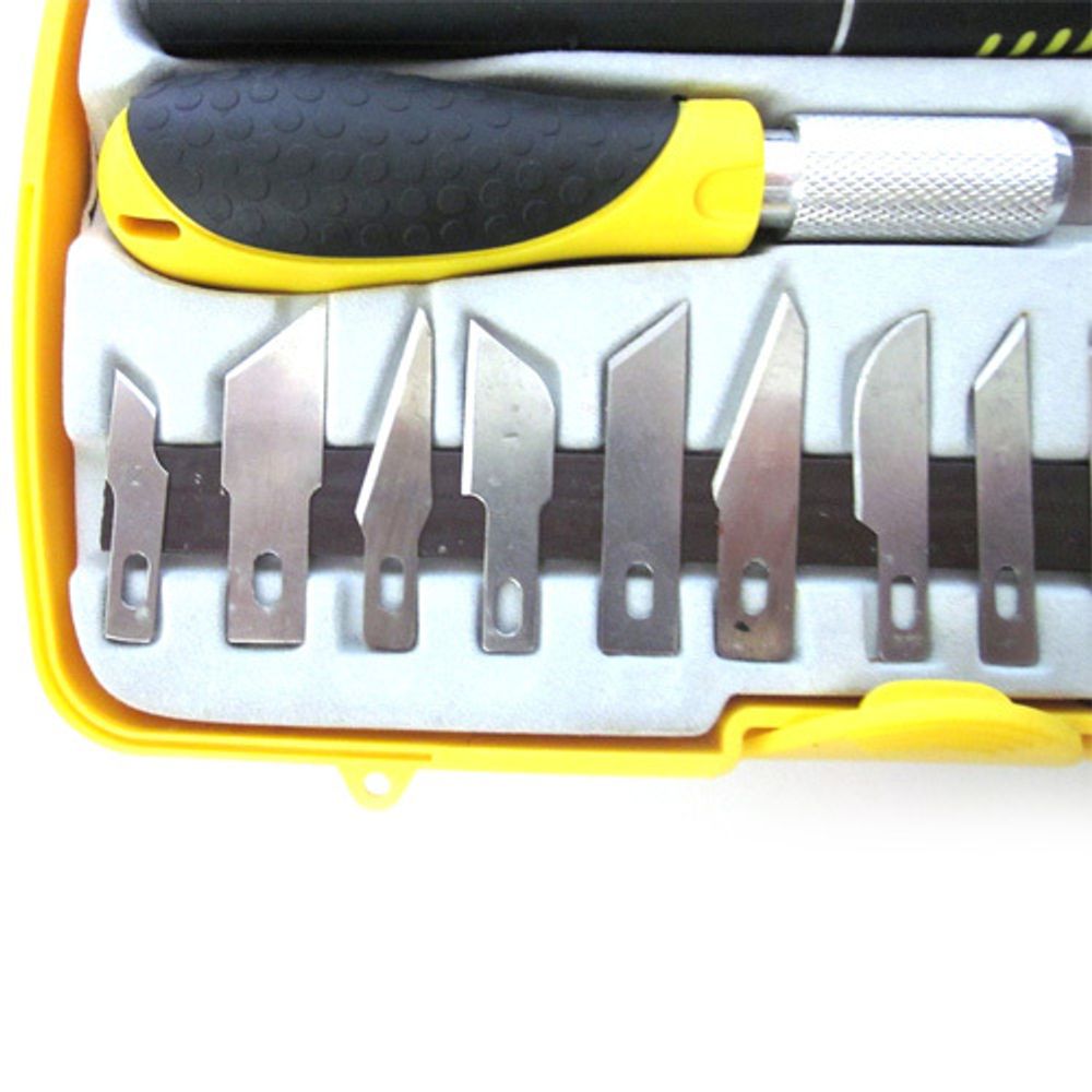 Набор ножей с цанговым зажимом (алюминий) №2, 16 предметов