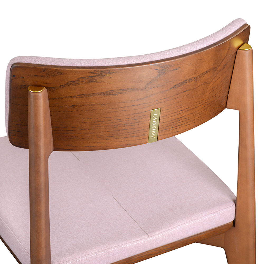 Стул aska, рогожка, орех/розовый