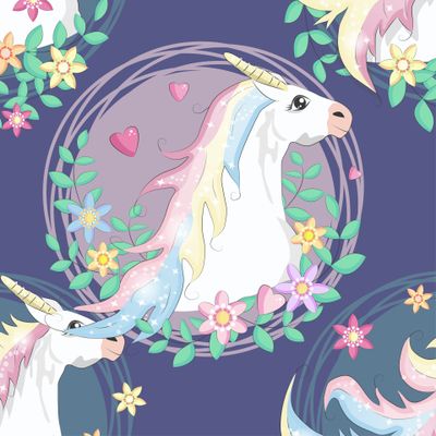 Единороги в цветах