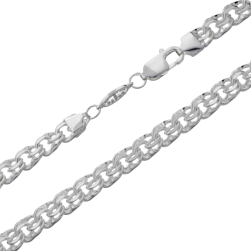 Цепь из серебра/Бисмарк/Со вставкой спаси и сохрани