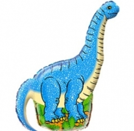 F Мини-фигура, Динозавр Диплодок (синий) 14"/51 см, 5 шт.