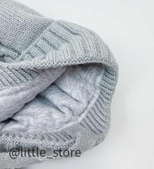 Шапка зимняя "Дино" Серый туман