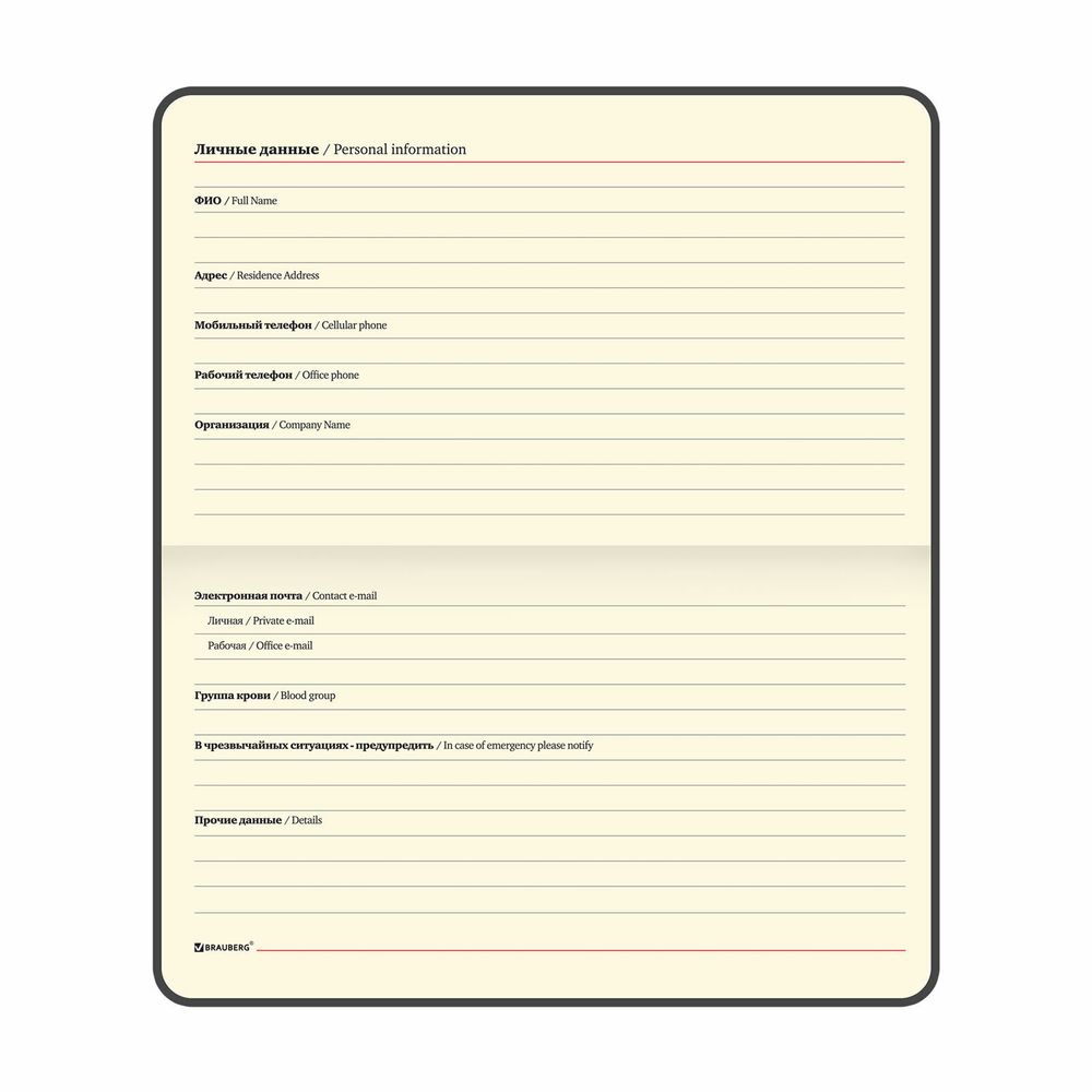 Еженедельник недатированный А6 (95х155 мм) BRAUBERG "Alligator" кожзам 64 л. коричневый (126183)