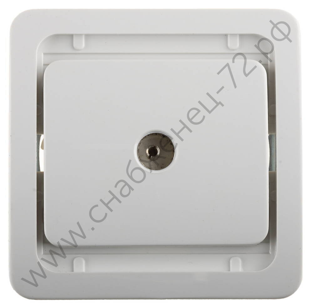 СВЕТОЗАР Гамма, телевизионная одинарная цвет белый, Электрическая розетка (SV-54115-W)