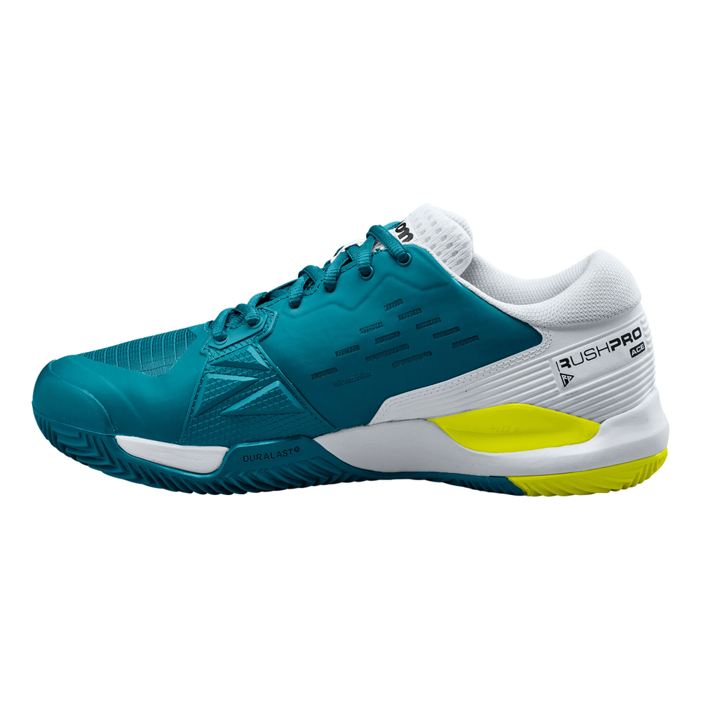 Мужские теннисные кроссовки Wilson Rush Pro Ace Clay Court Shoe Men - Petrol, Neon Green