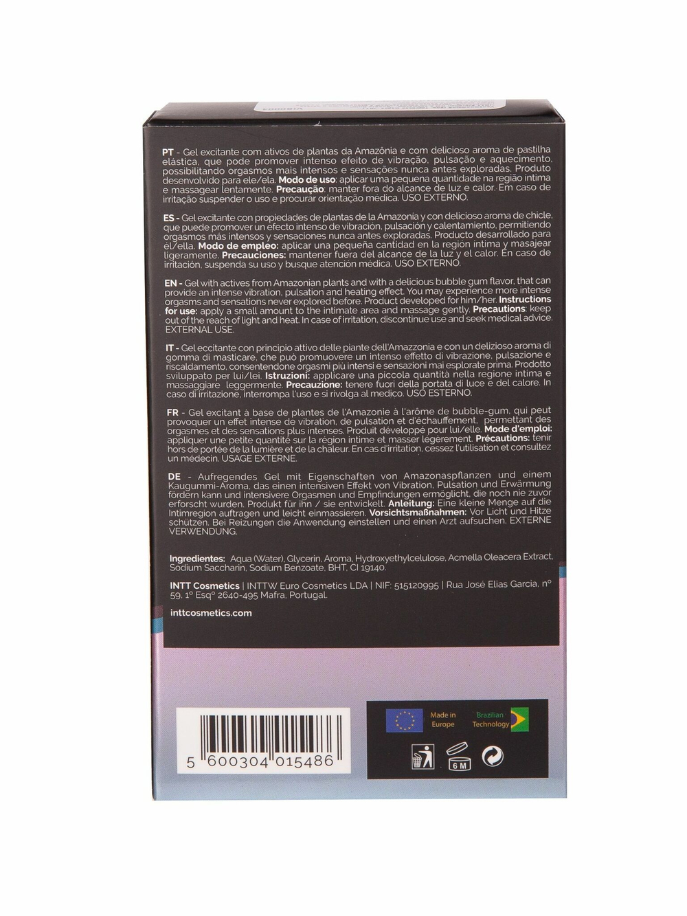 Жидкий вибратор INTT Vibration! Bubble Gum, 15 мл