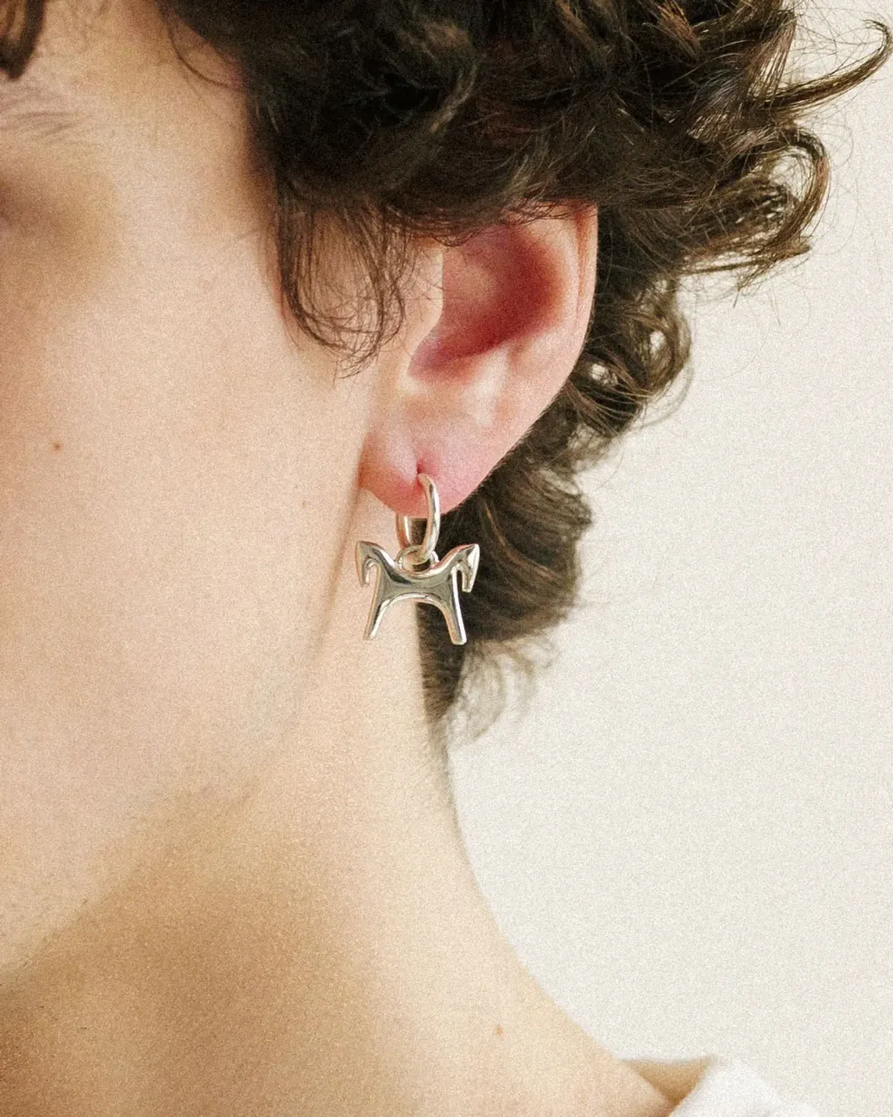 Моносерьга-кликер Basic S с подвеской Puoli