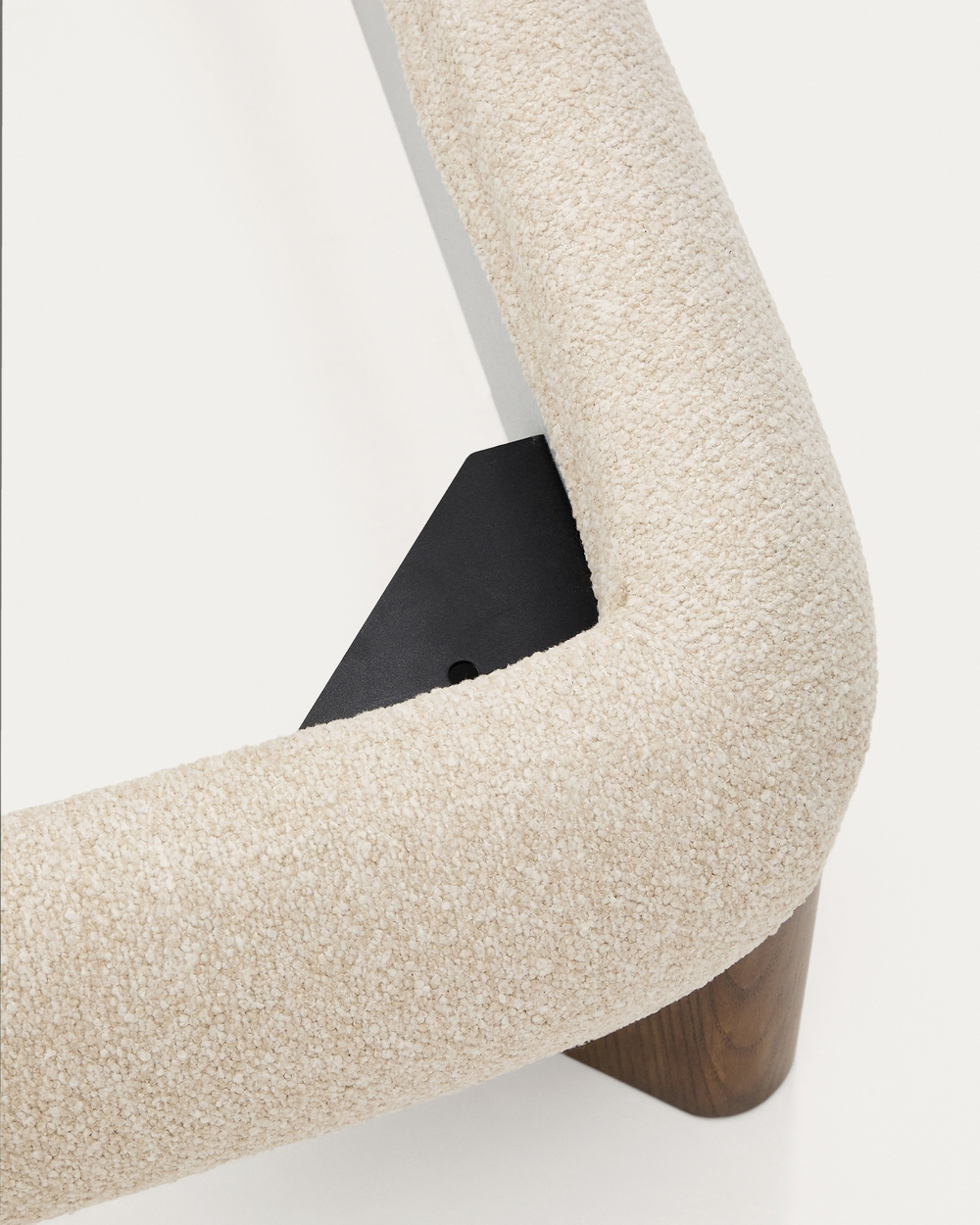 Кровать Odina из букле цвета экрю со съемным чехлом 160 x 200 см