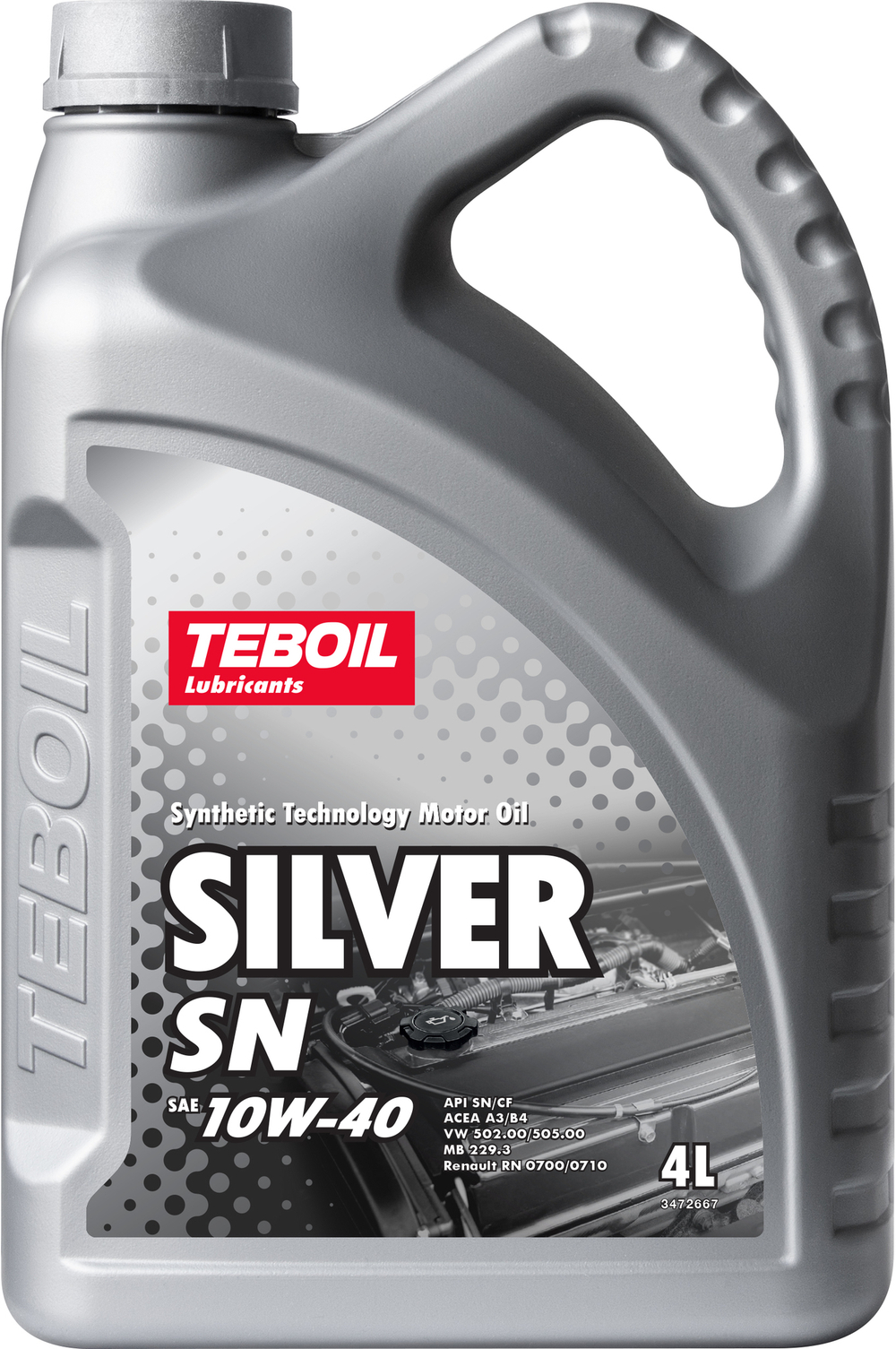 Масло TEBOIL 10W-40 Silver SN SN/CF;A3/B4;Renault RN 0700/0710;VW 502.00/505.00;MB 229.3;PSA B71 2294;PSA B71 2302 п/синтетическое 4л / 10W40