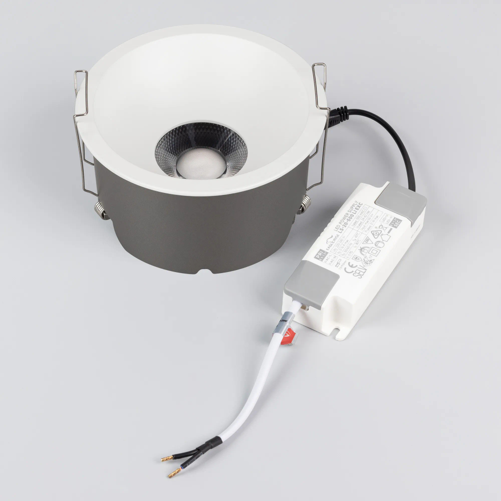Светильник MS-HARBOR-R123-20W Warm3000 (WH, 24 deg, 230V) (Arlight, IP20 Металл, 5 лет) 050186