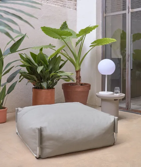 Пуф уличный Square для модульного дивана 100x100 светло-серый