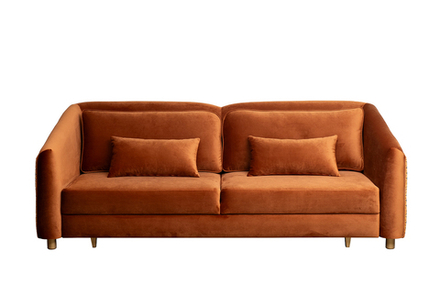 Диван Garda Decor Треви (Trevi) 230М(К) трехм раскл с кантом оранж Pad32+Lattice ORANG 232*103*88 см