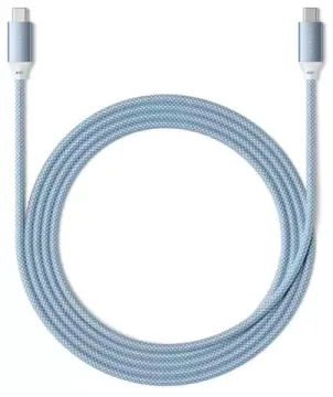 Кабель Satechi Type-C to Type-C 100W Charging Cable. Длина 2 м.  Голубой