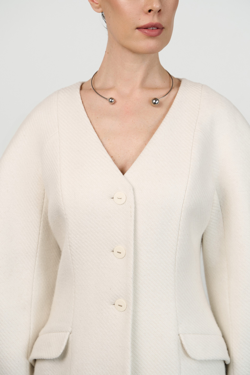 Жакет с объемными рукавами