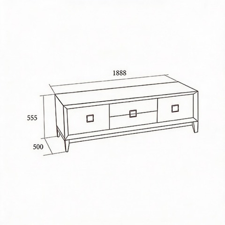 МОДЕНА Тумба ТВ большая (ДУБ САТИН)