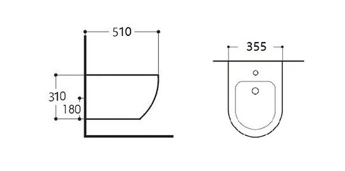 Биде Aquatek Европа AQ1016-00 подвесное Белое