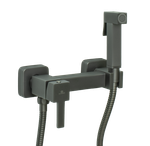 12201-Q Set Смеситель для гиг. душа КВАДРАТ (ГРАФИТ)  GANZER  (10/1шт)