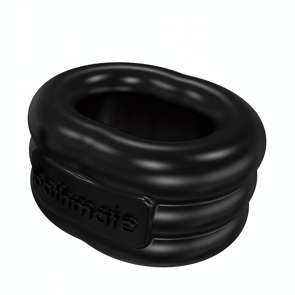 Чёрное эрекционное виброкольцо Stretch (Цвет: черный)