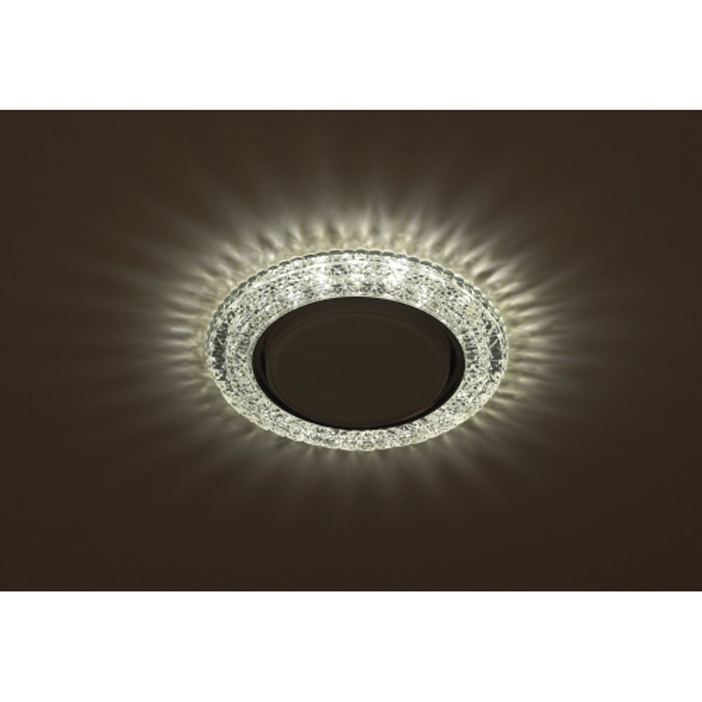 DK LD26 SL/WH Светильник ЭРА декор cо светодиодной подсветкой Gx53, прозрачный