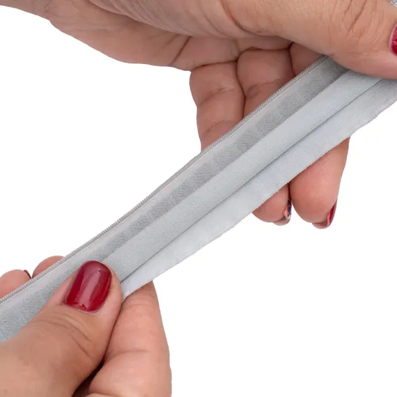 Резинка широкая, светло-серая 25 мм (полубейка), Германия