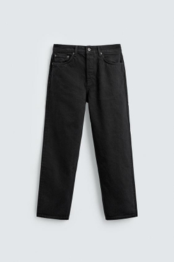 ZARA ДЖИНСЫ STRAIGHT ДЛИНОЙ ДО ЩИКОЛОТКИ, СИНИЙ/ЧЕРНЫЙ