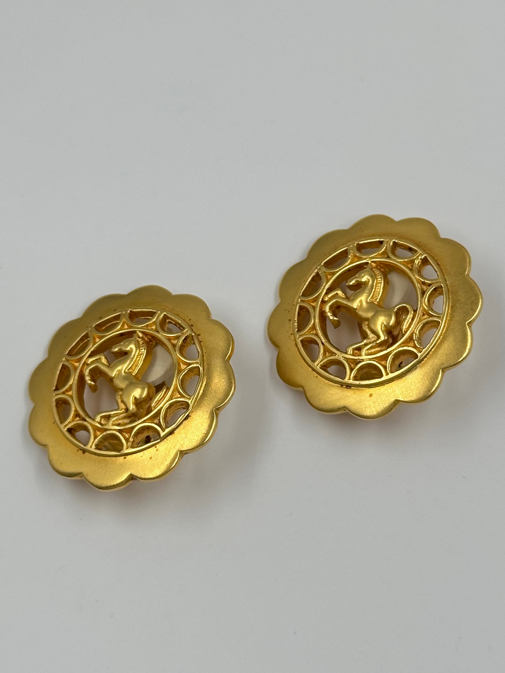 Клипсы с лошадьми Hermes