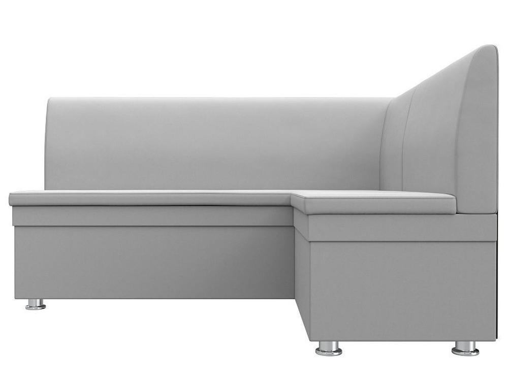 Диван кухонный угловой Уют правый угол, Белый, Экокожа, 28384