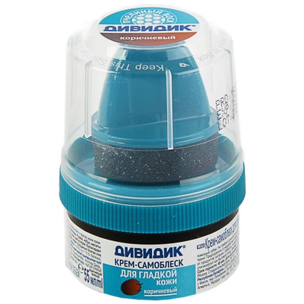 Дивидик Крем самоблеск в пласт. банке с намазком 55 мл. коричневый *12*48