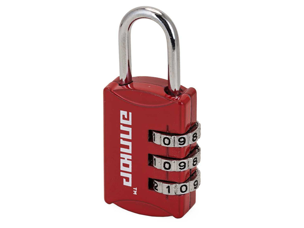 Замок навесной ВС1К-22/3 красный кодовый d=3мм  Аллюр