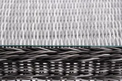 "Асти" лаунж-зона из искусственного ротанга на 4 персоны, цвет графит