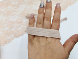 Эластичная бейка, 17 мм, серебристый пион, (арт. K205/17A-168), м