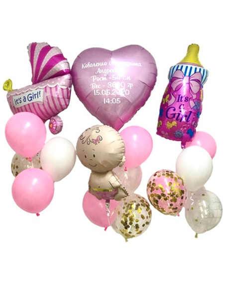 Воздушный сет на выписку девочки