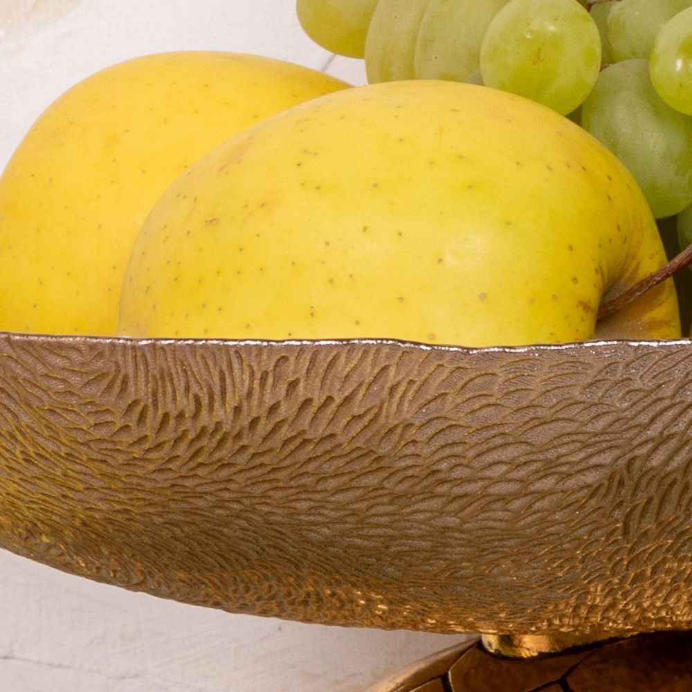 Фруктовница-конфетница Черепаха Бронза